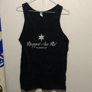 Black Ragged Ass Road Women’s / Unisex Medium Tanktop Yellowknife NWT Novelty